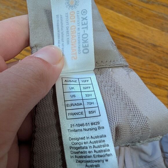 Cake Maternity TimTams Flexi-wire Nursing Bra In Taupe Polka Dot Infant Size 32H - Picture 6 of 6